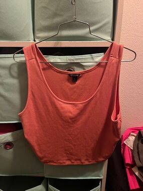 Versona peach Ribbed Scoop Tank Top